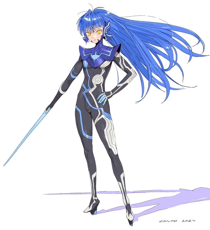 protagonist (shin megami tensei and 1 more) drawn by conto