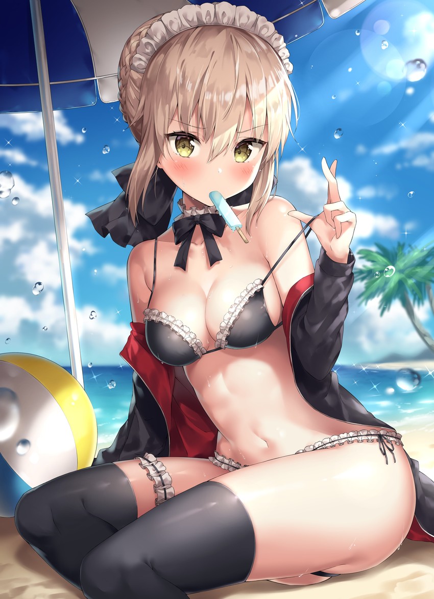 artoria pendragon and saber alter (fate and 1 more) drawn by ale_nqki