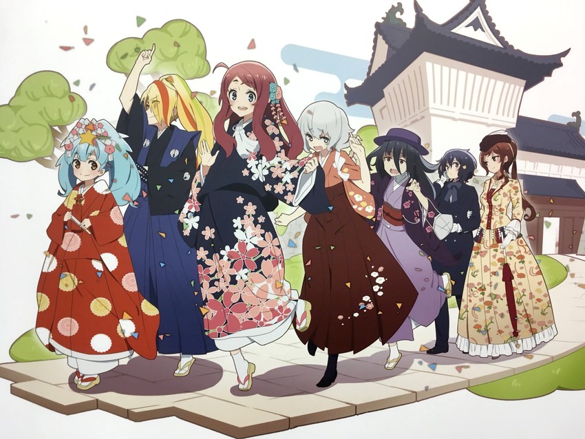 konno junko, minamoto sakura, mizuno ai, nikaidou saki, hoshikawa lily, and 2 more (zombie land saga)