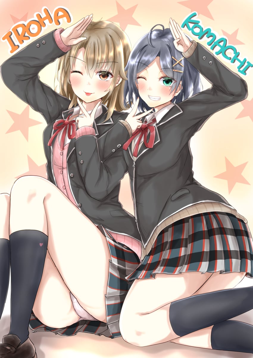 isshiki iroha and hikigaya komachi (yahari ore no seishun lovecome wa machigatteiru.) drawn by ayachanman