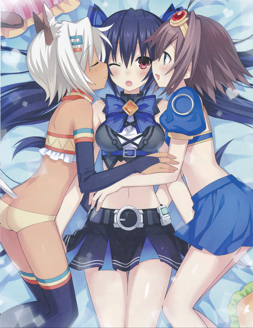 noire, moruu, and estelle (neptune and 1 more) drawn by manamitsu