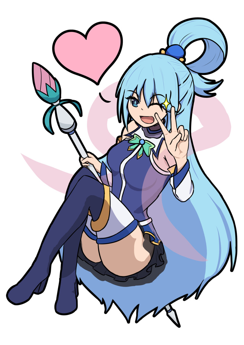 aqua (kono subarashii sekai ni shukufuku wo!) drawn by spritecircle