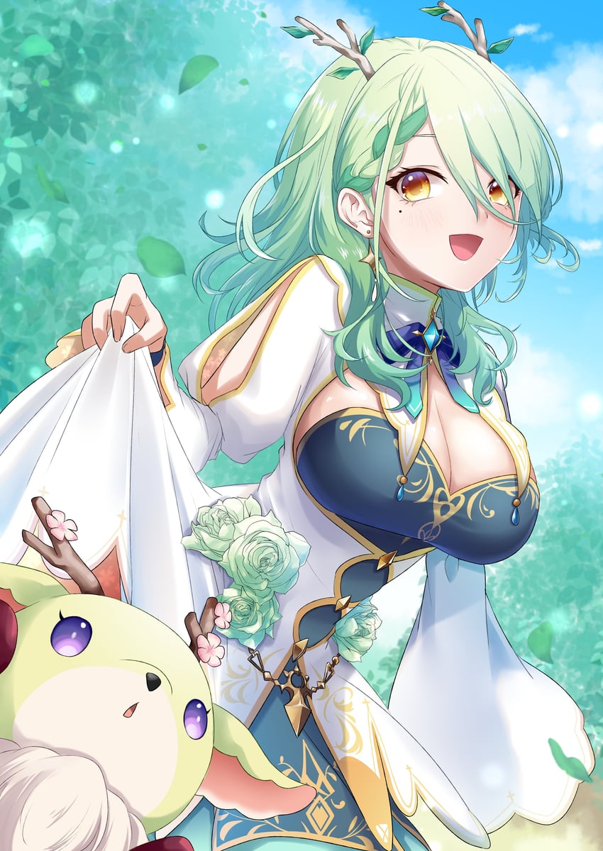 ceres fauna and nemu (hololive and 1 more) drawn by maziky