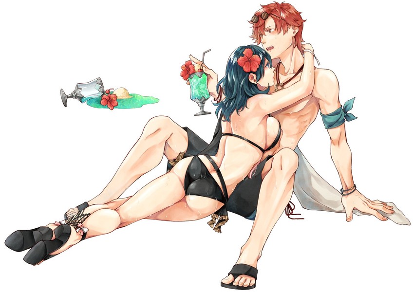 female byleth and sylvain jose gautier (fire emblem and 2 more) drawn by nishinishihigas