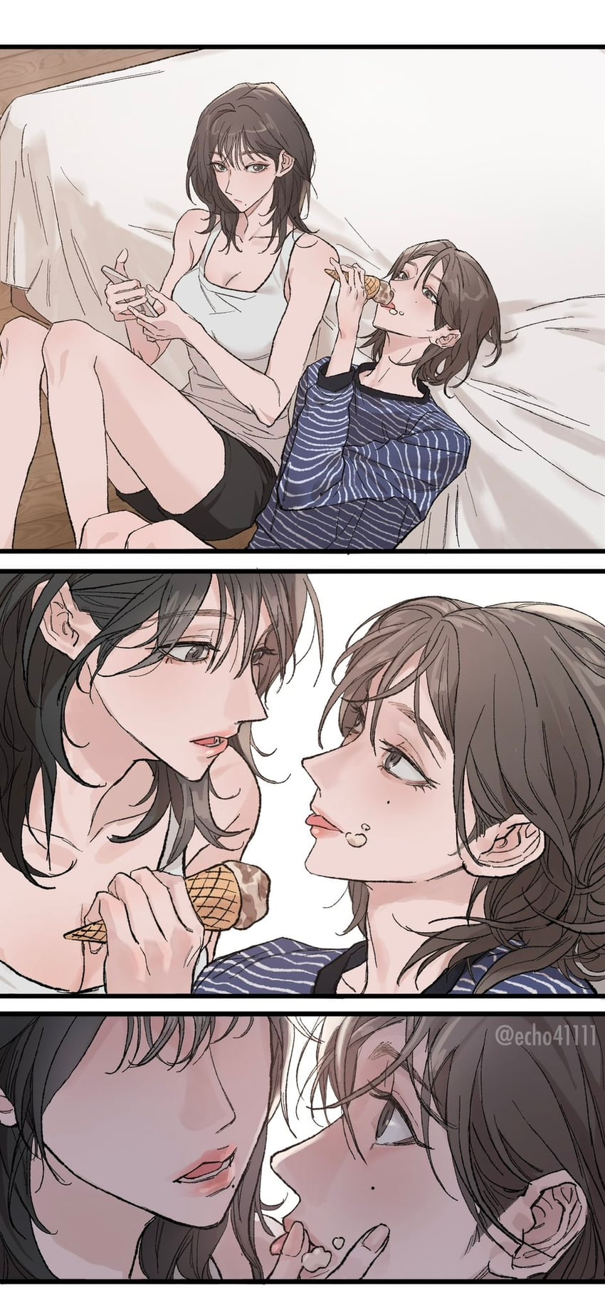karina and winter (real life and 1 more) drawn by echo41111
