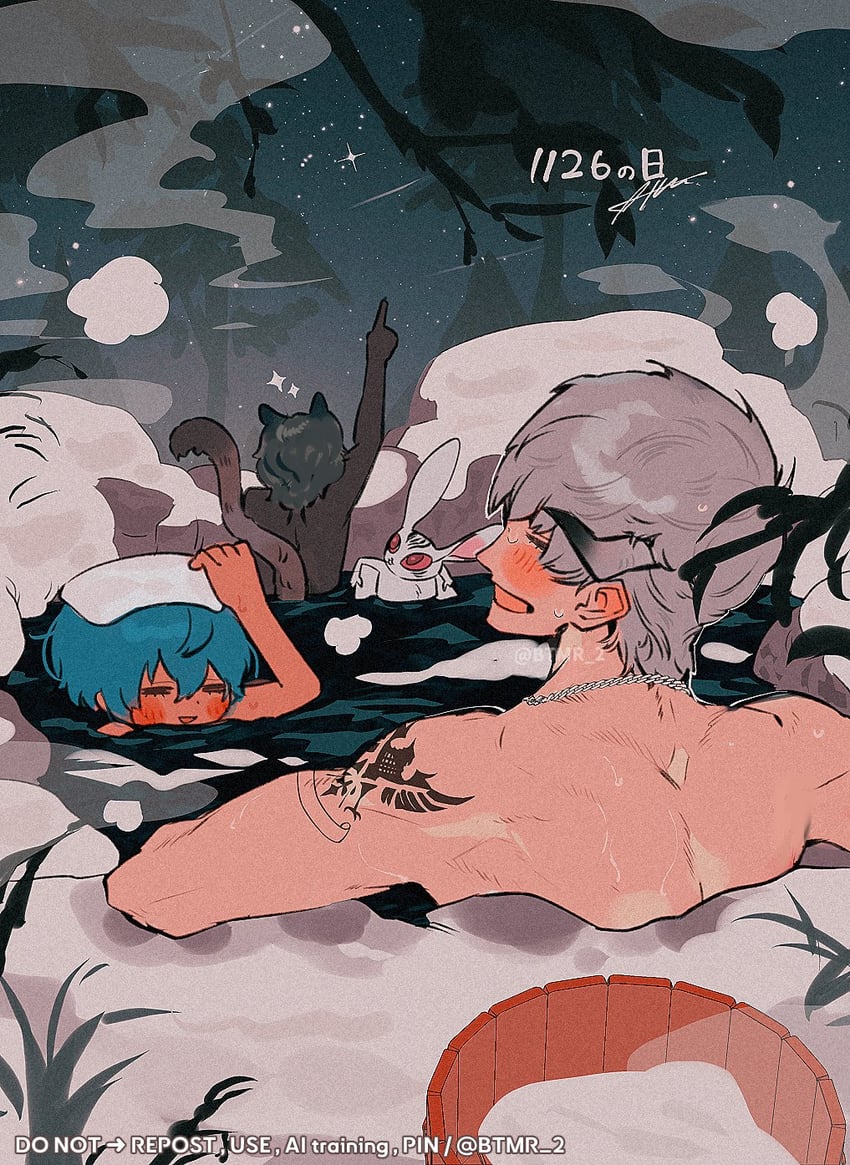 protagonist, strohl, basilio, and heismay (metaphor: refantazio) drawn by btmr_game