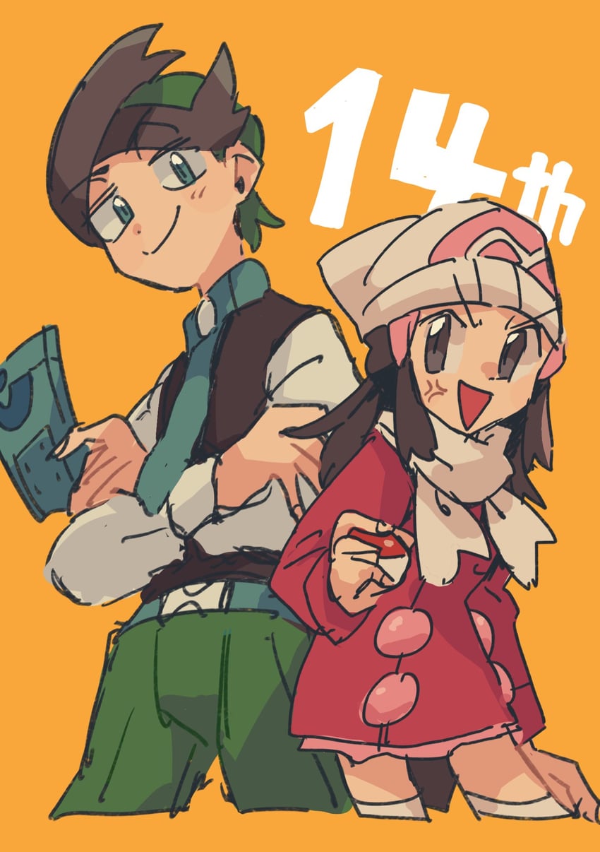 dawn and thorton (pokemon and 2 more) drawn by yusho_(ossm03)