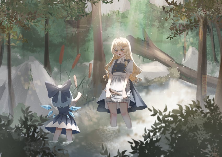 kirisame marisa and cirno (touhou) drawn by no_noru