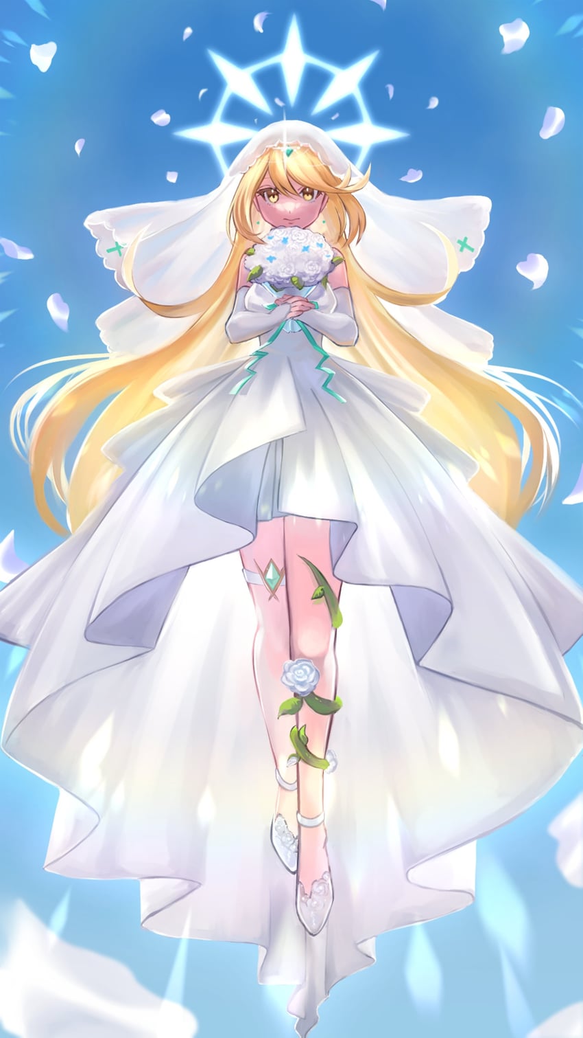 mythra (xenoblade chronicles and 1 more) drawn by kyosuke1413koba