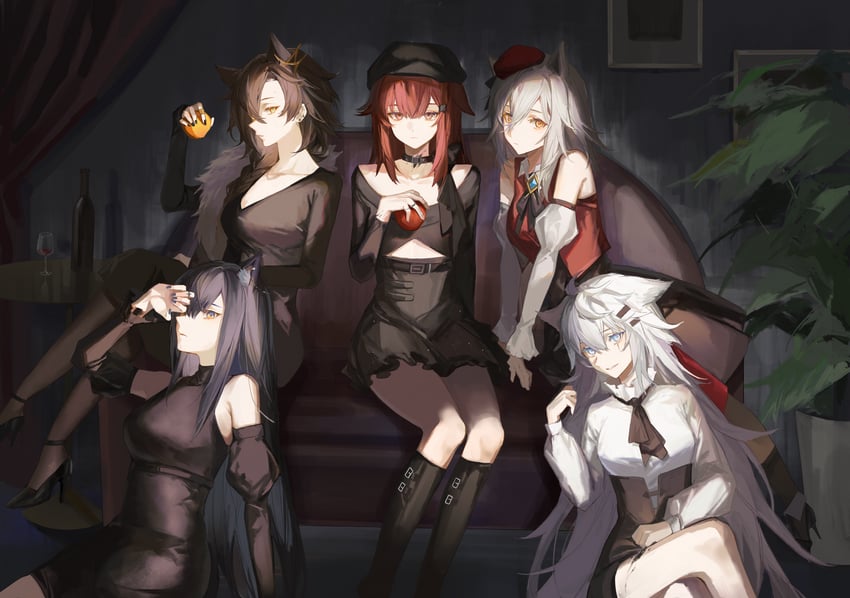 texas, lappland, penance, projekt red, and crownslayer (arknights) drawn by watanabe_kawa