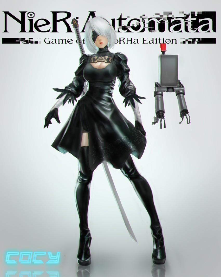 2b and pod (nier and 1 more) drawn by cocy