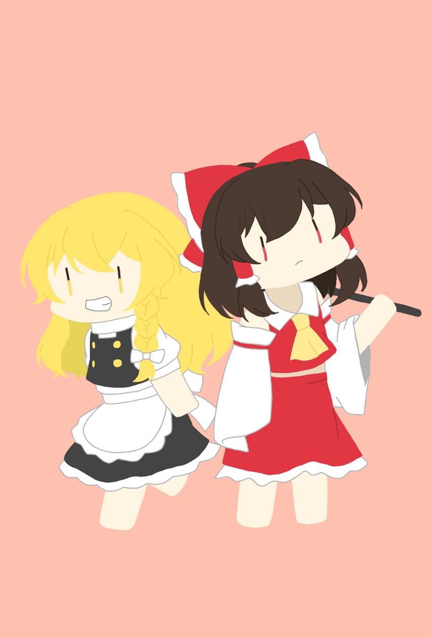 hakurei reimu and kirisame marisa (touhou) drawn by user_ykeh5284