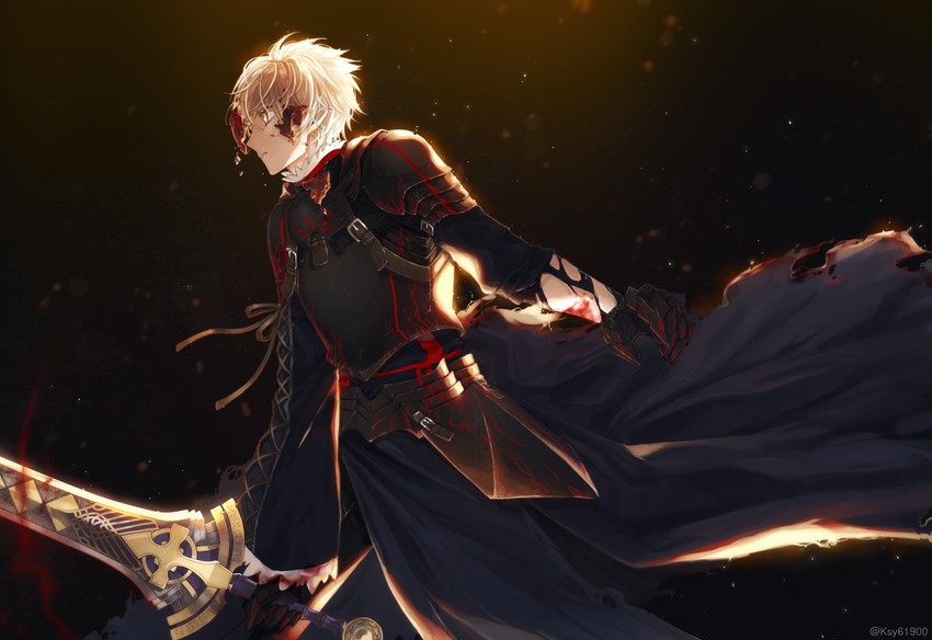 arthur pendragon and arthur pendragon alter (fate and 1 more) drawn by puff_(ksy61900)