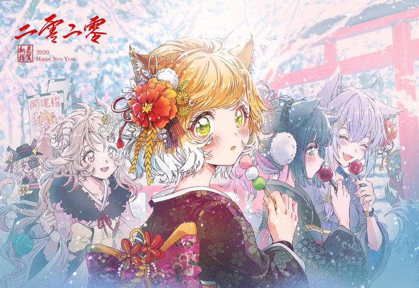 eyjafjalla, jessica, projekt red, sora, provence, and 2 more (arknights) drawn by shantianajiang