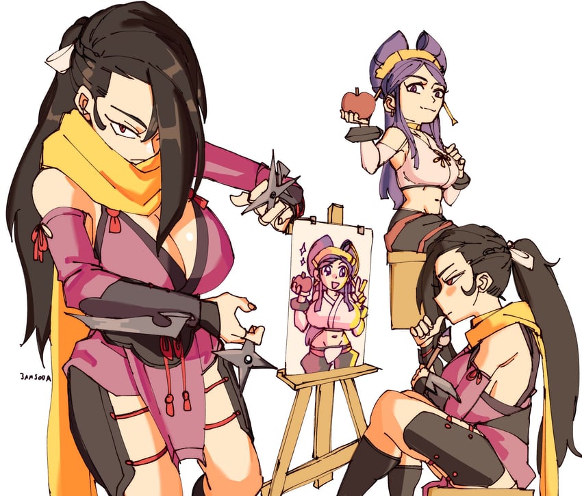 kagero and orochi (fire emblem and 1 more) drawn by 3amsoda