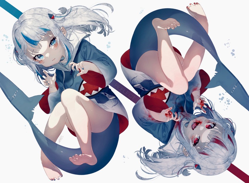 gawr gura (hololive and 2 more) drawn by cuso4_suiwabutu
