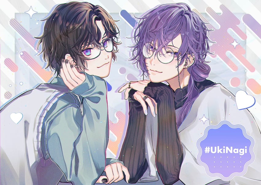 uki violeta and shikinagi akira (nijisanji and 1 more) drawn by kaburagi_(pnoir087)