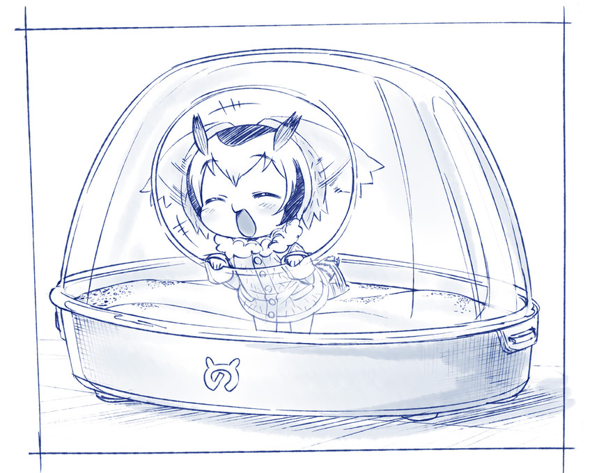 northern white-faced owl (kemono friends) drawn by nekomamire