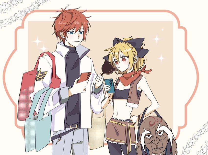 felt, reinhard van astrea, and rom (re:zero kara hajimeru isekai seikatsu) drawn by shukenow