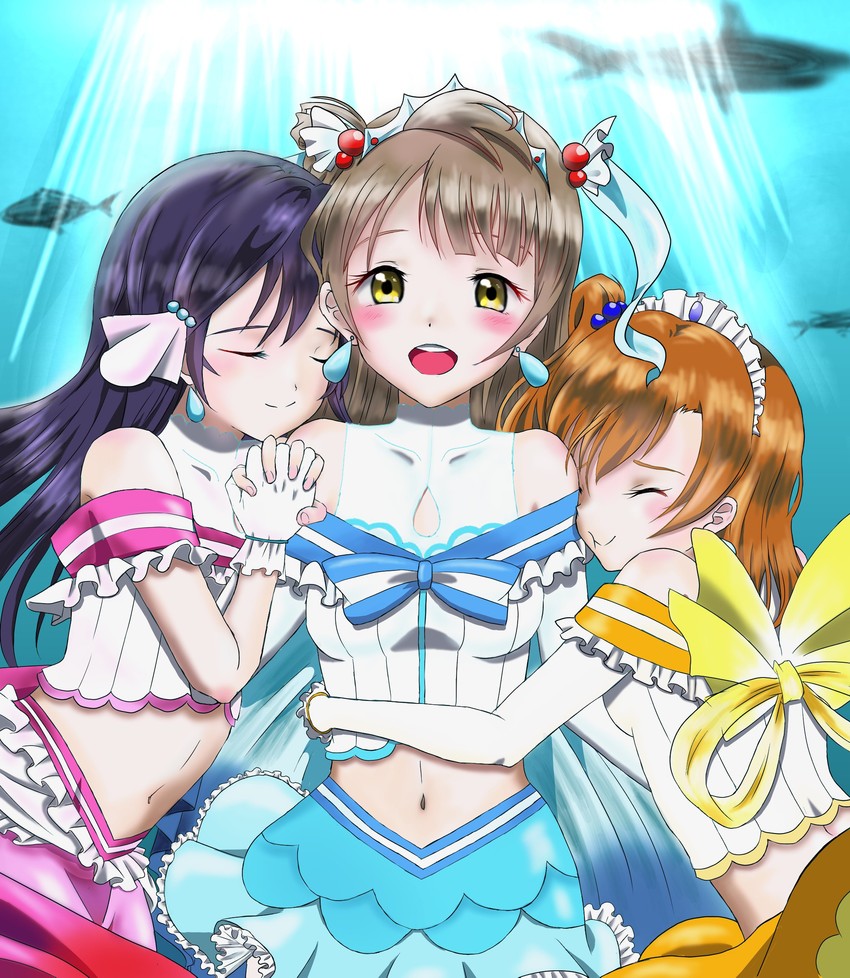 sonoda umi, watanabe you, minami kotori, kosaka honoka, sakurauchi riko, and 1 more (love live! and 2 more) drawn by piyo