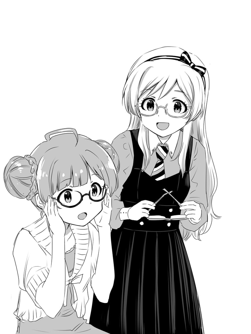 hakozaki serika and emily stewart (idolmaster and 2 more) drawn by matcha_kingyo
