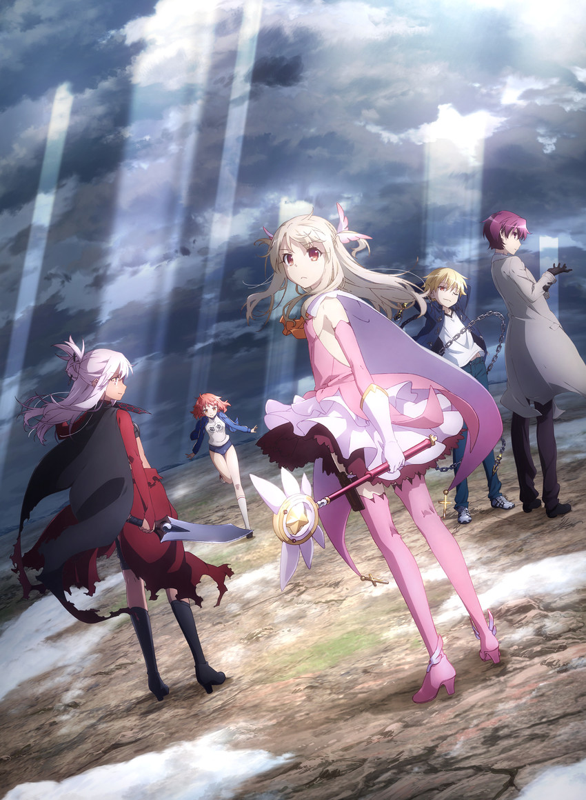illyasviel von einzbern, gilgamesh, chloe von einzbern, prisma illya, magical ruby, and 3 more (fate and 1 more)
