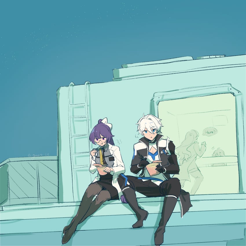 kevin kaslana and mei (honkai and 1 more) drawn by yuuz123