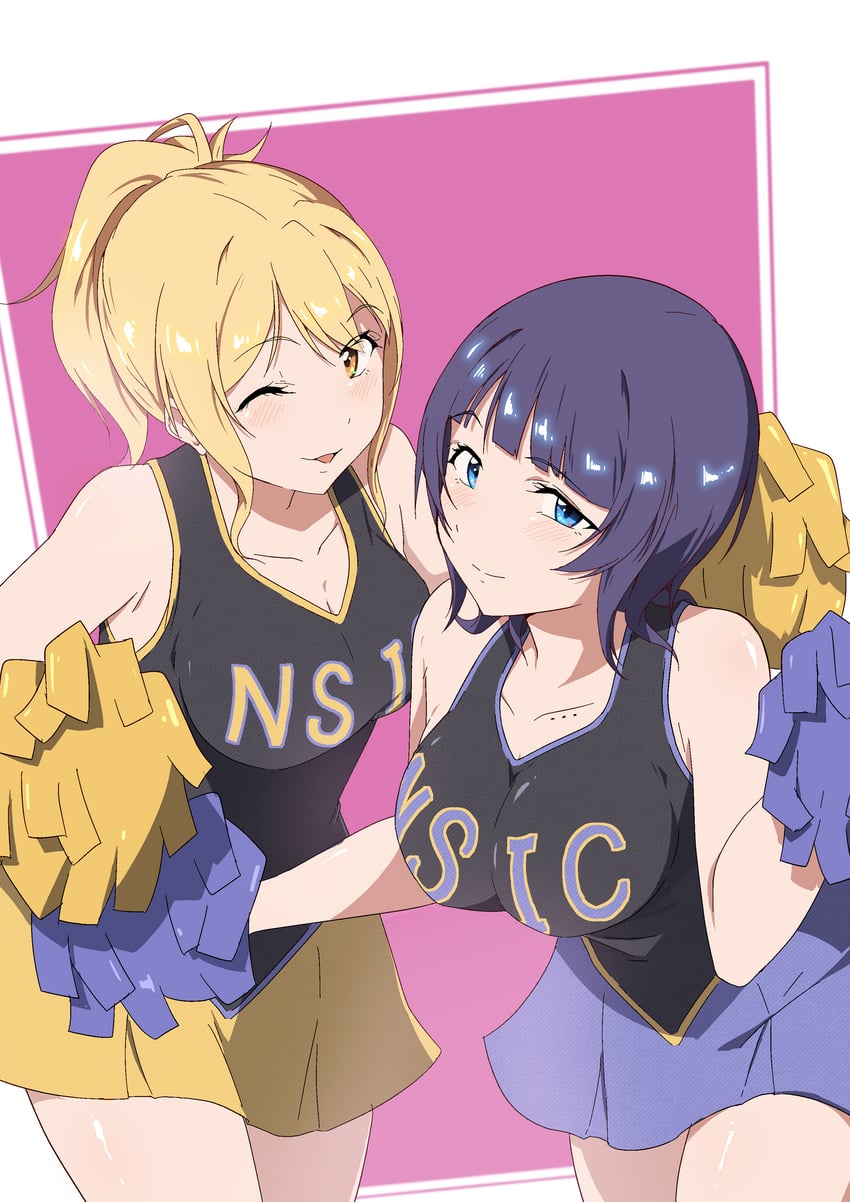 miyashita ai and asaka karin (love live! and 1 more) drawn by zasshoku_ojisan