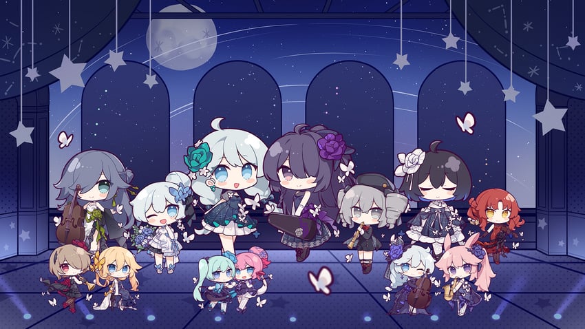 kiana kaslana, raiden mei, fu hua, bronya zaychik, seele vollerei, and 8 more (honkai and 1 more)