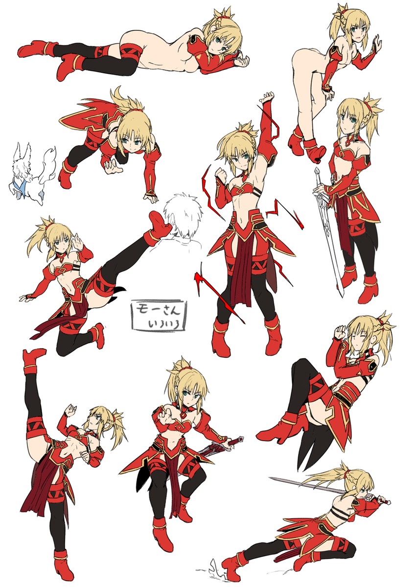 fujimaru ritsuka, mordred, and fou (fate and 2 more) drawn by shiseki_hirame