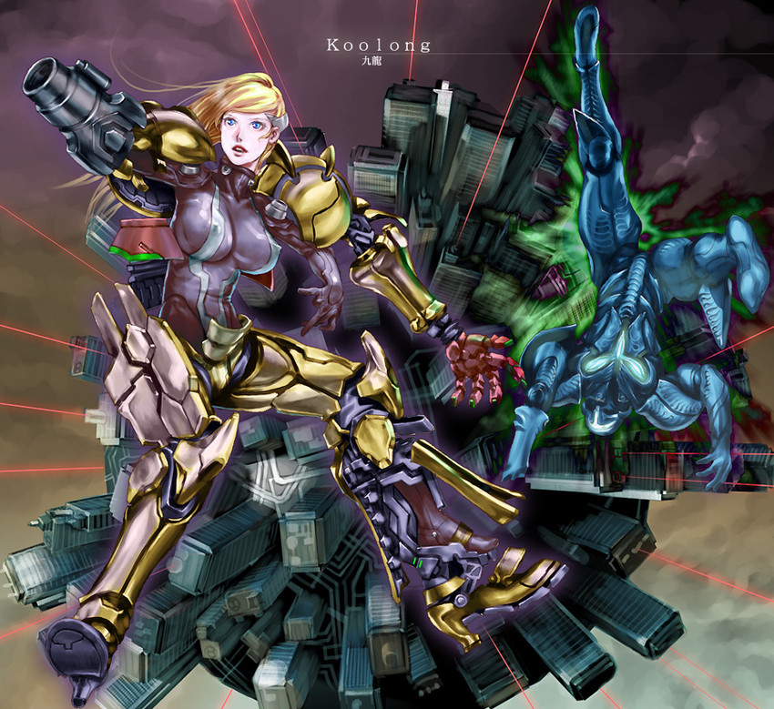 samus aran and dark samus (metroid and 1 more) drawn by jasmine_t