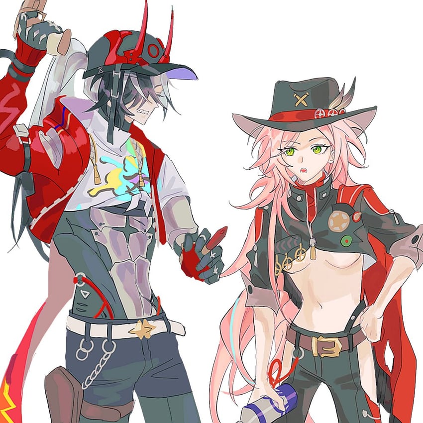 boothill and rappa (honkai and 1 more) drawn by jwisae232