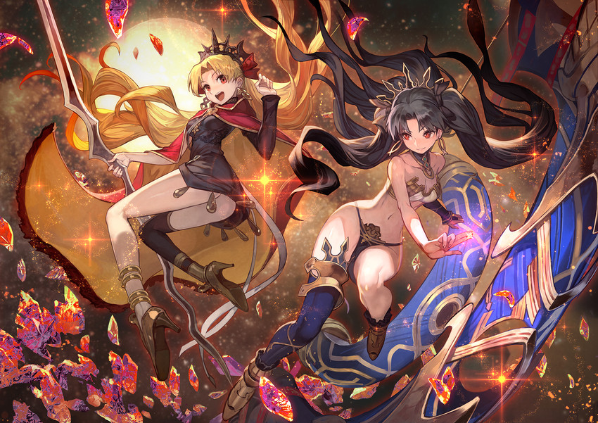 ereshkigal and ishtar (fate and 1 more) drawn by lack