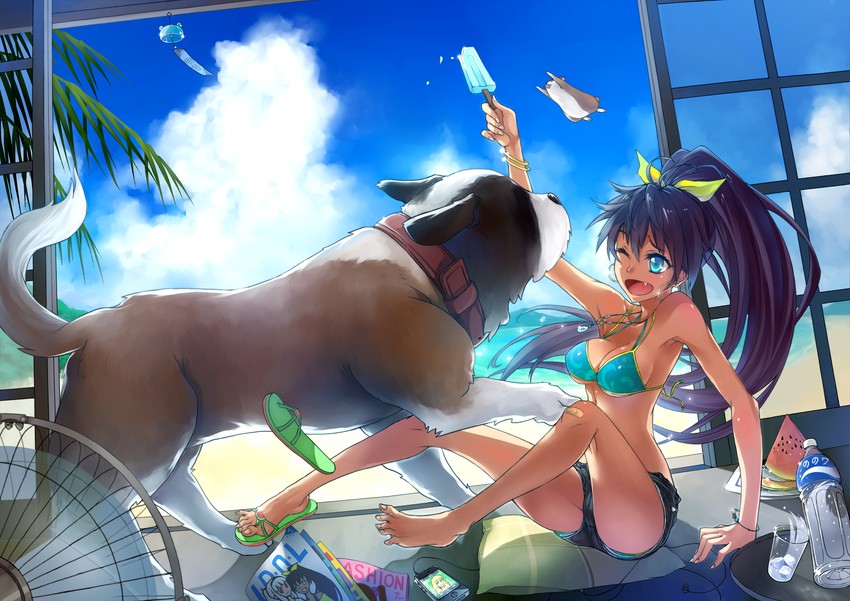 ganaha hibiki, hamuzou, and inumi (idolmaster) drawn by hjz_(artemi)