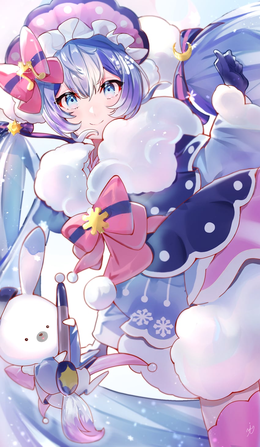 hatsune miku, yuki miku, and rabbit yukine (vocaloid) drawn by inubangarou