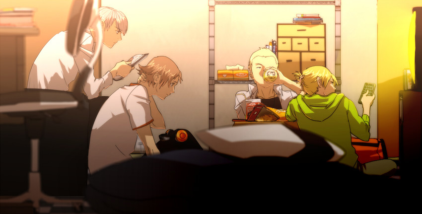 narukami yu, hanamura yousuke, tatsumi kanji, and kuma (persona and 1 more) drawn by serori_(koredemoka)