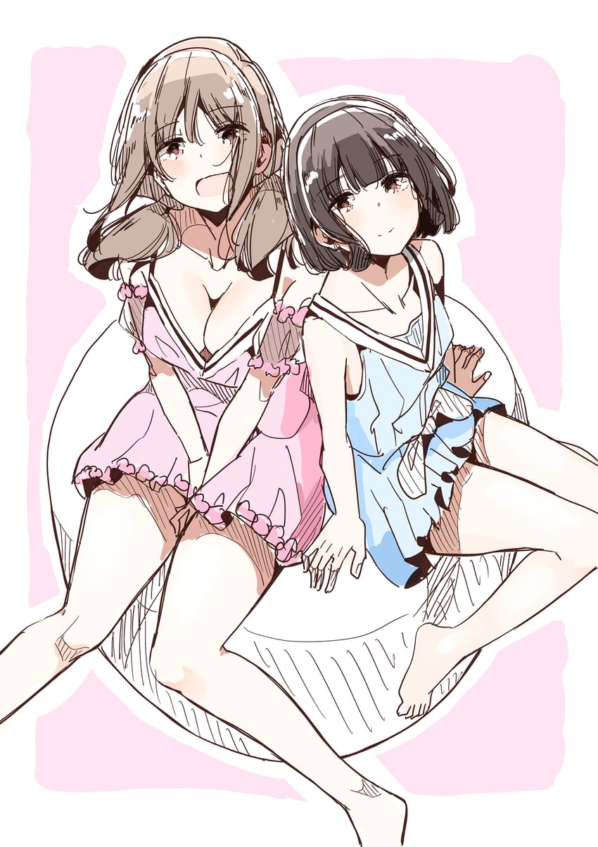 oozora haruka and higa kanata (harukana receive) drawn by nyoijizai