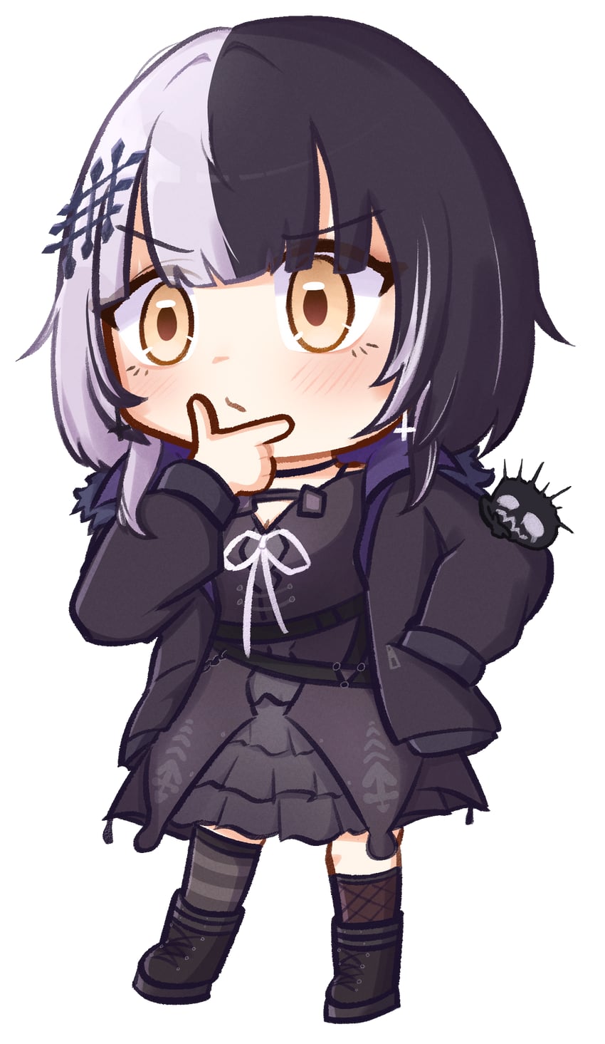 shiori novella and yorick (hololive and 1 more) drawn by moon_ldl