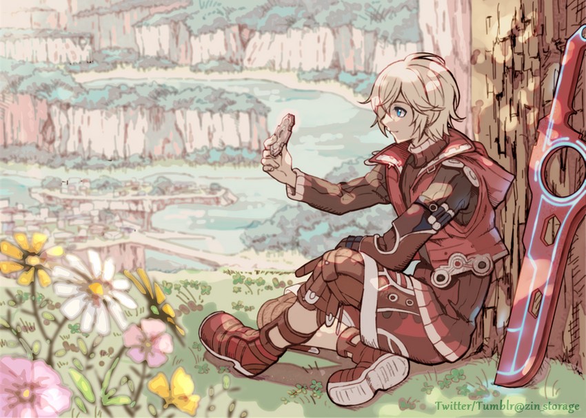 shulk (xenoblade chronicles and 1 more) drawn by zin_(mame_denkyu)