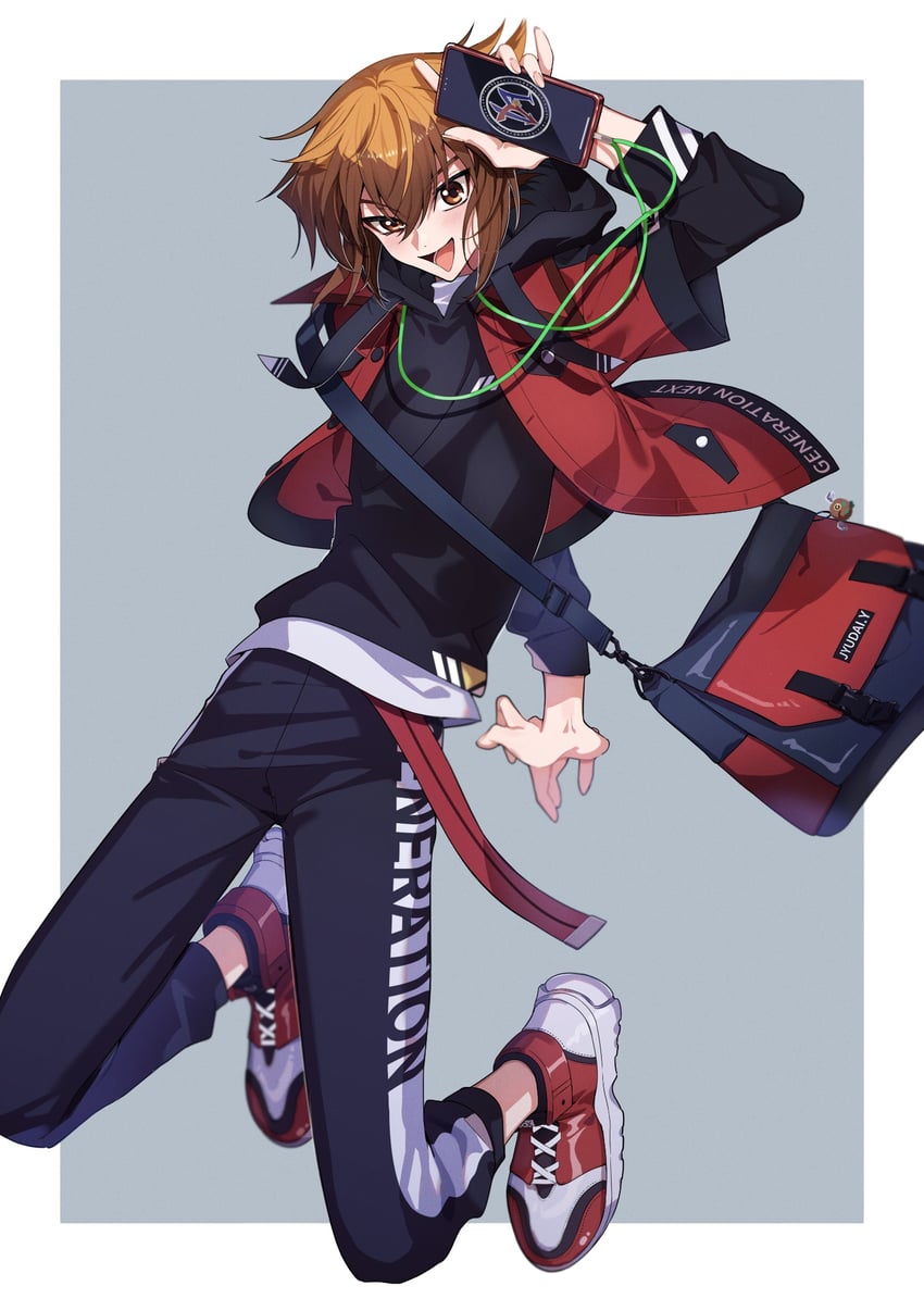 yuki judai and winged kuriboh (yu-gi-oh! and 1 more) drawn by yoshio_296
