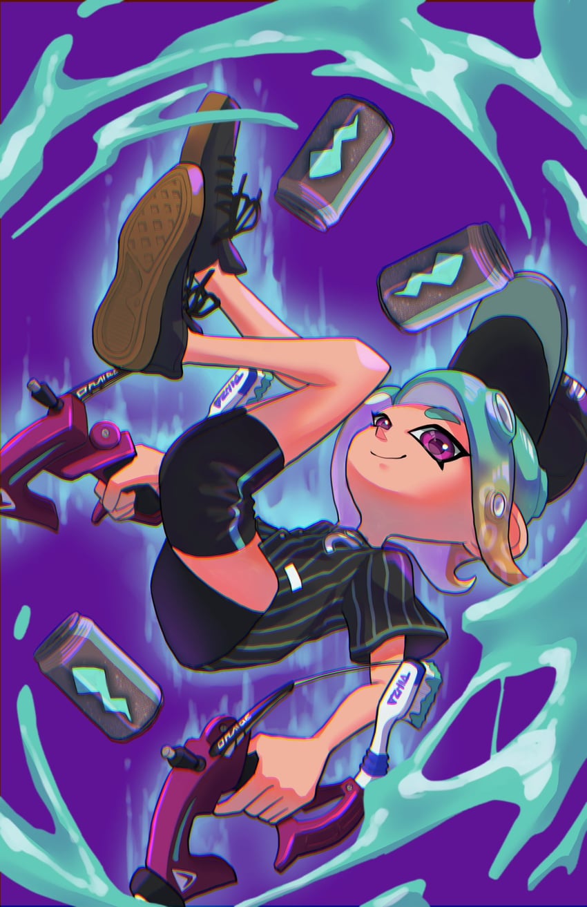 octoling player character and octoling girl (splatoon) drawn by nastar_r0