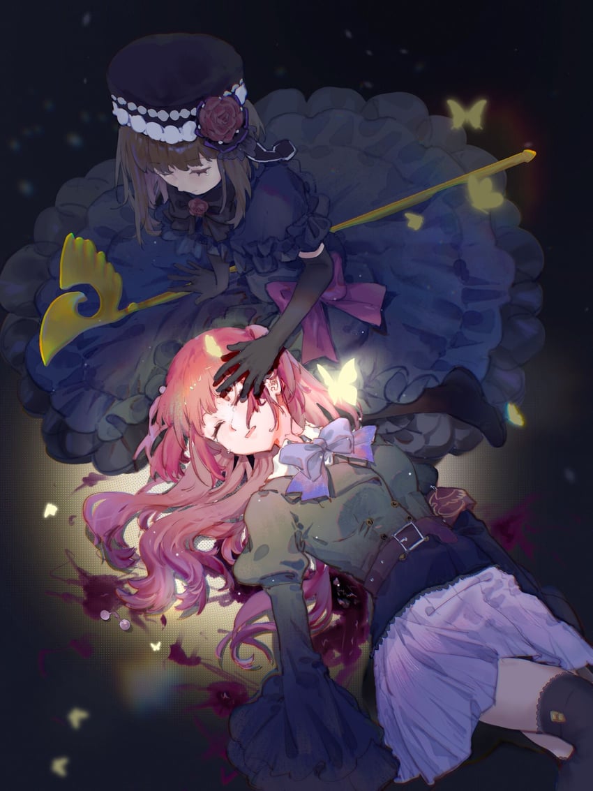 ushiromiya ange and eva beatrice (umineko no naku koro ni) drawn by oreo86011490
