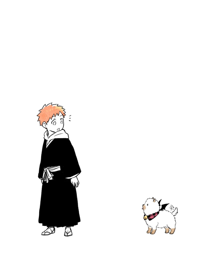 kurosaki kazui and osushi (bleach and 2 more) drawn by choko_egg