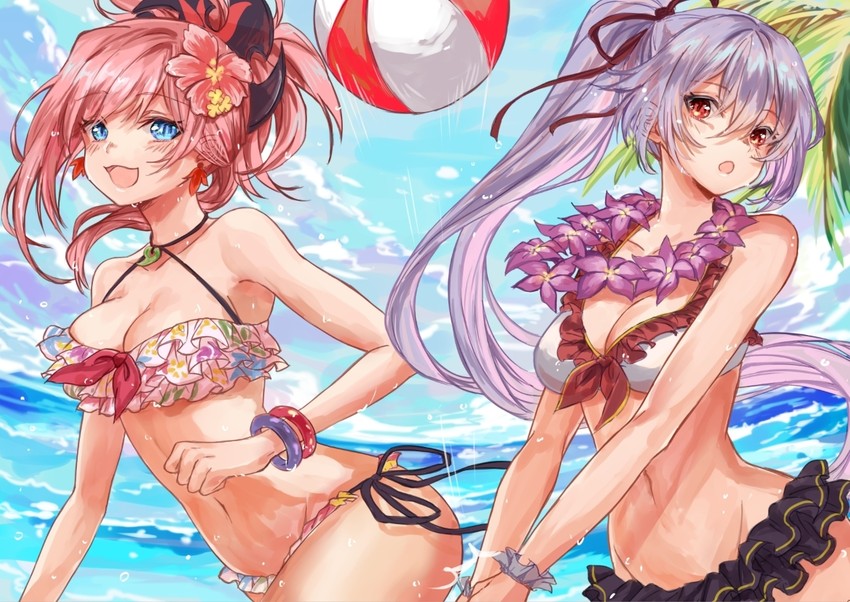miyamoto musashi and tomoe gozen (fate and 1 more) drawn by ten-chan_(eternal_s)