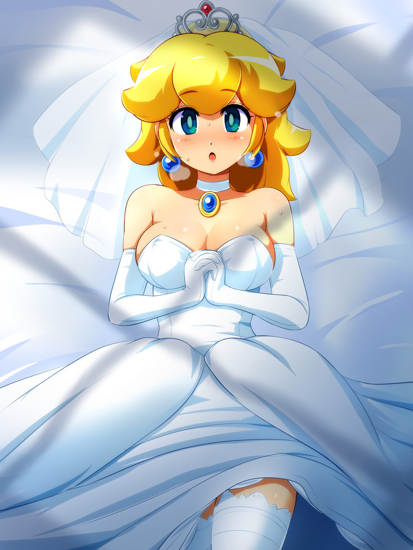 princess peach (mario and 1 more) drawn by konpeto