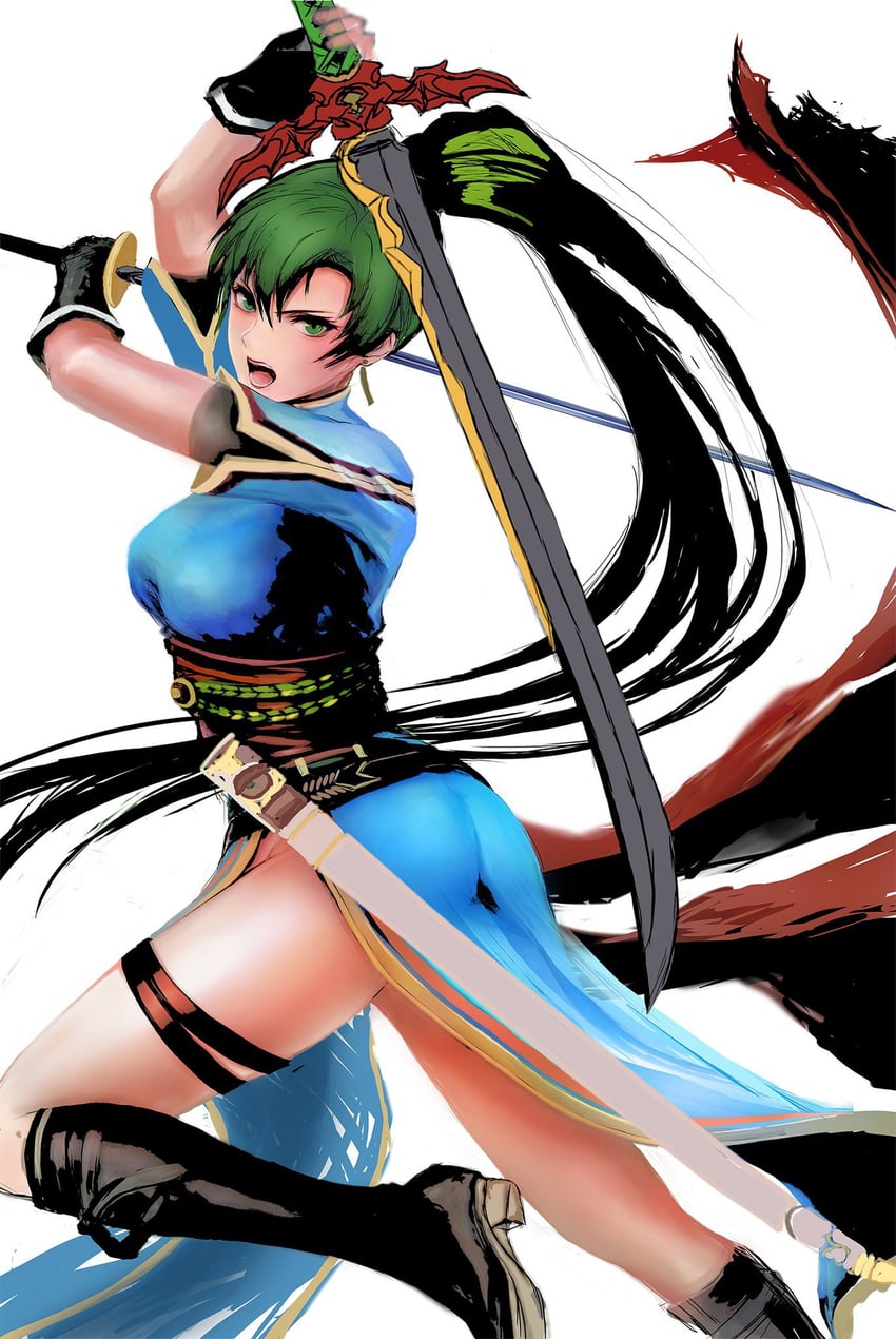 lyn (fire emblem and 1 more) drawn by kyel_hyde