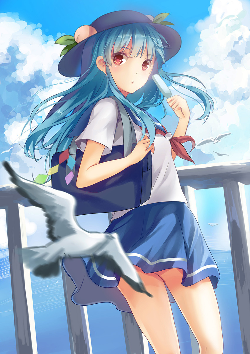 hinanawi tenshi (touhou) drawn by kita_(kitairoha)