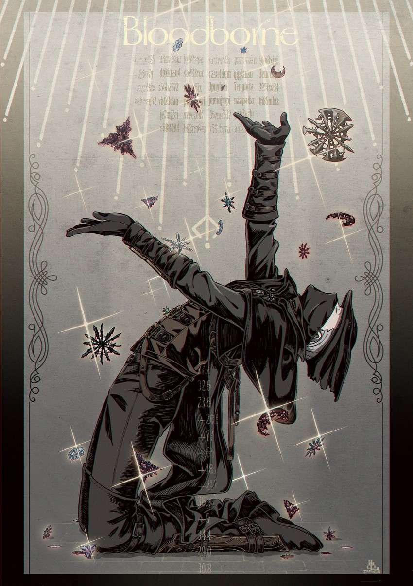hunter (bloodborne) drawn by kamezaemon