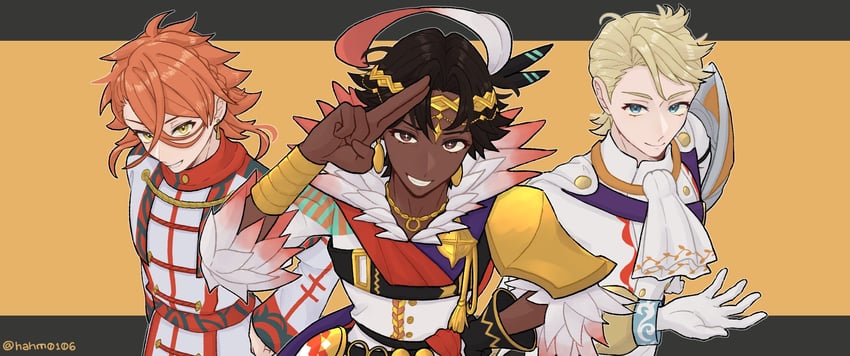 pandreo, fogado, and bunet (fire emblem and 1 more) drawn by hahm0106