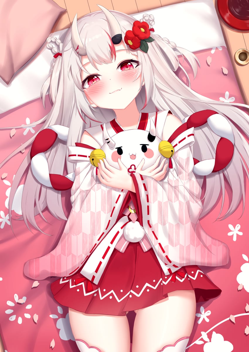 nakiri ayame and poyoyo (hololive) drawn by white_clover_(unfy8472)